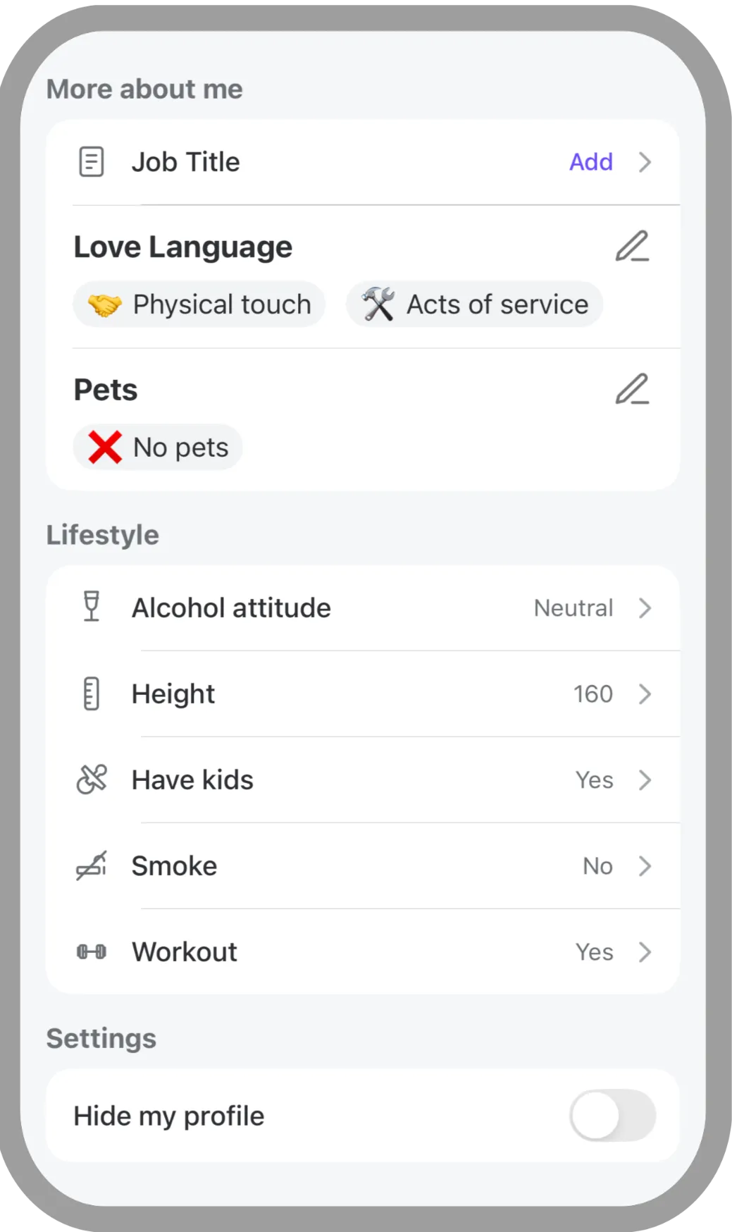 Custom filters - Keeny mobile app