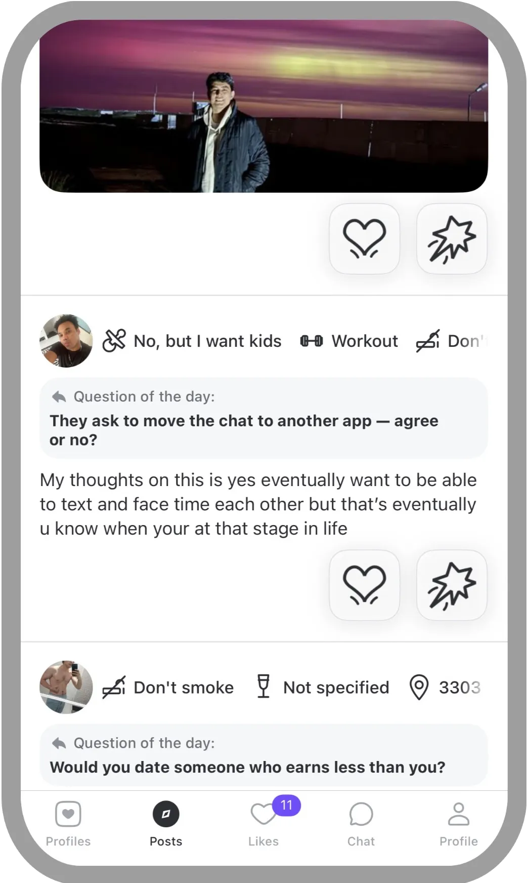 Share stories from your life - Keeny app interface